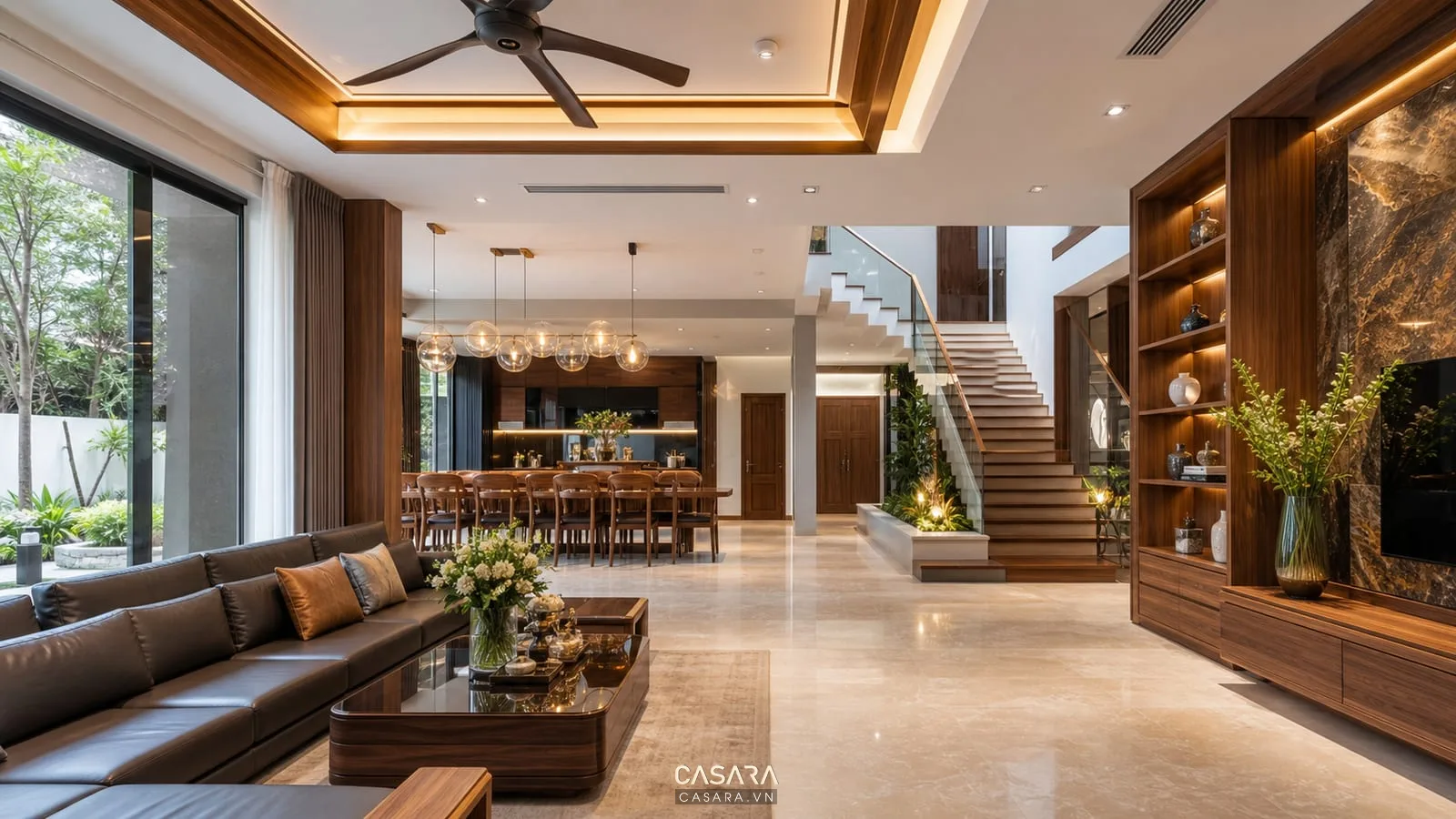 Biệt thự hoàn thiện nội thất sau quá trình thiết kế và thi công biệt thự