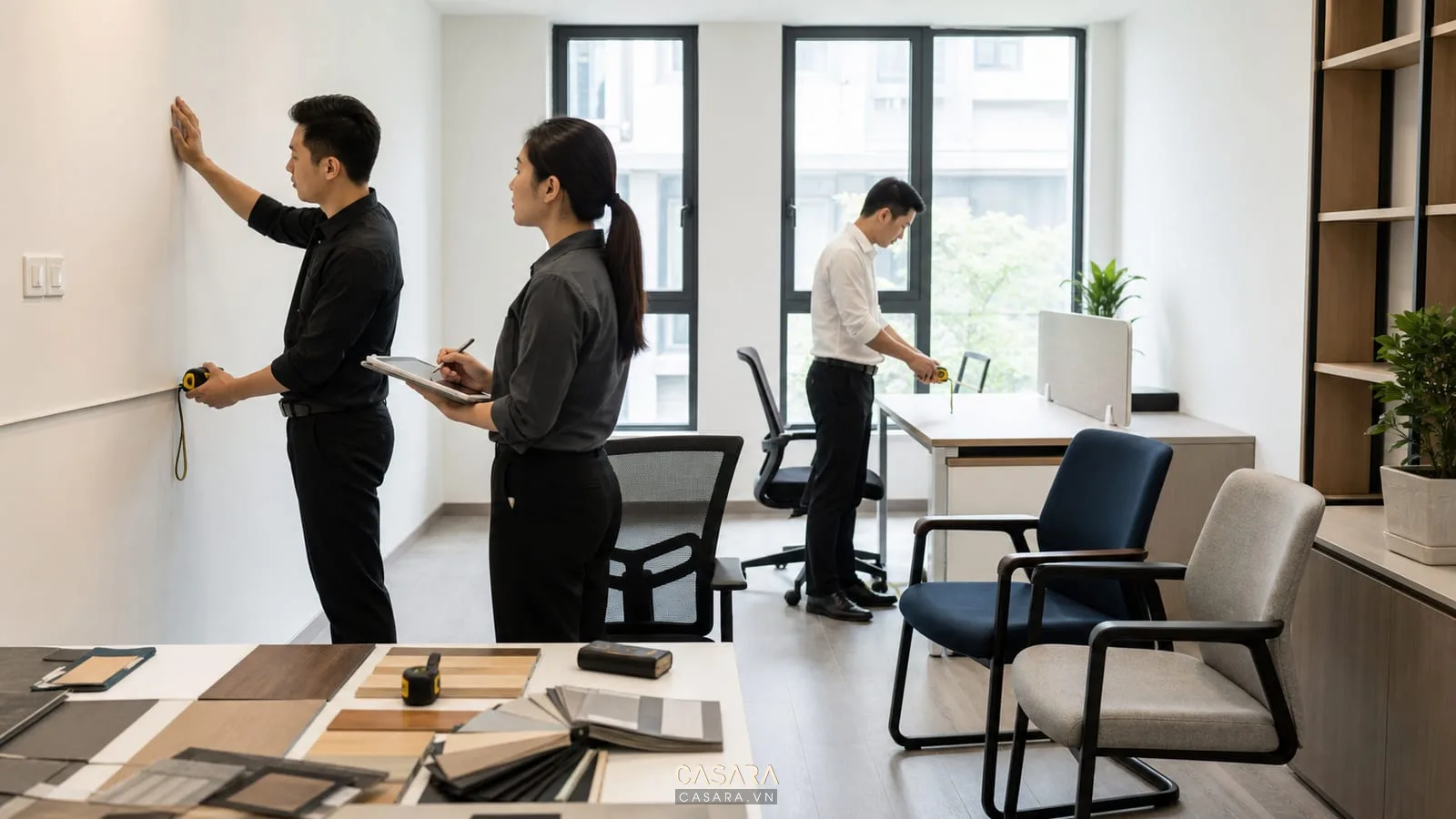 Khảo sát thiết kế văn phòng làm việc diện tích nhỏ trước thi công