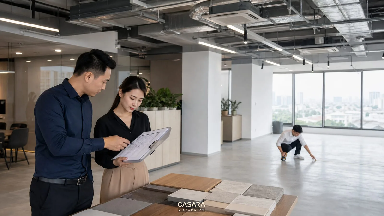 Khảo sát hiện trạng thiết kế văn phòng quận 2 với kiến trúc sư và bản vẽ