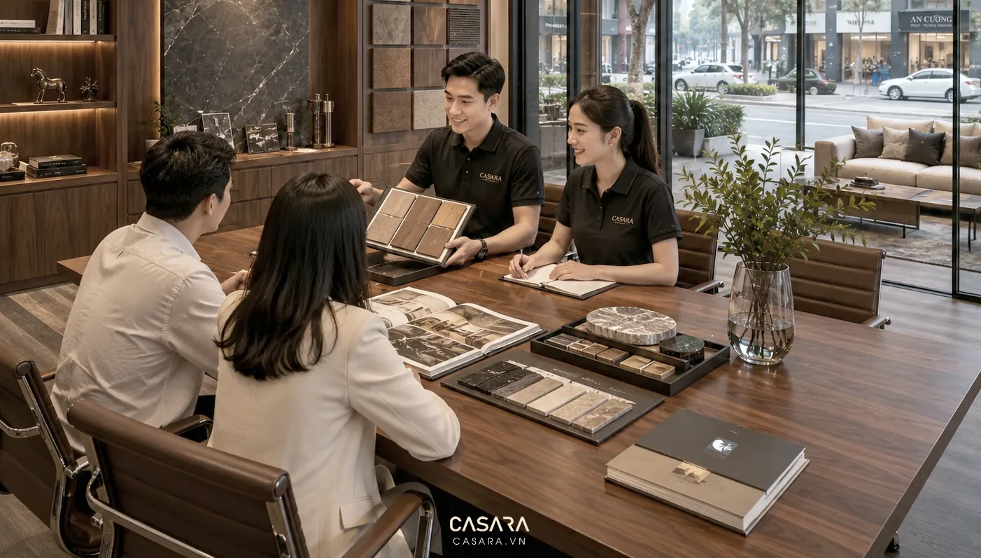 showroom tư vấn thiết kế nội thất Casara tại TP HCM