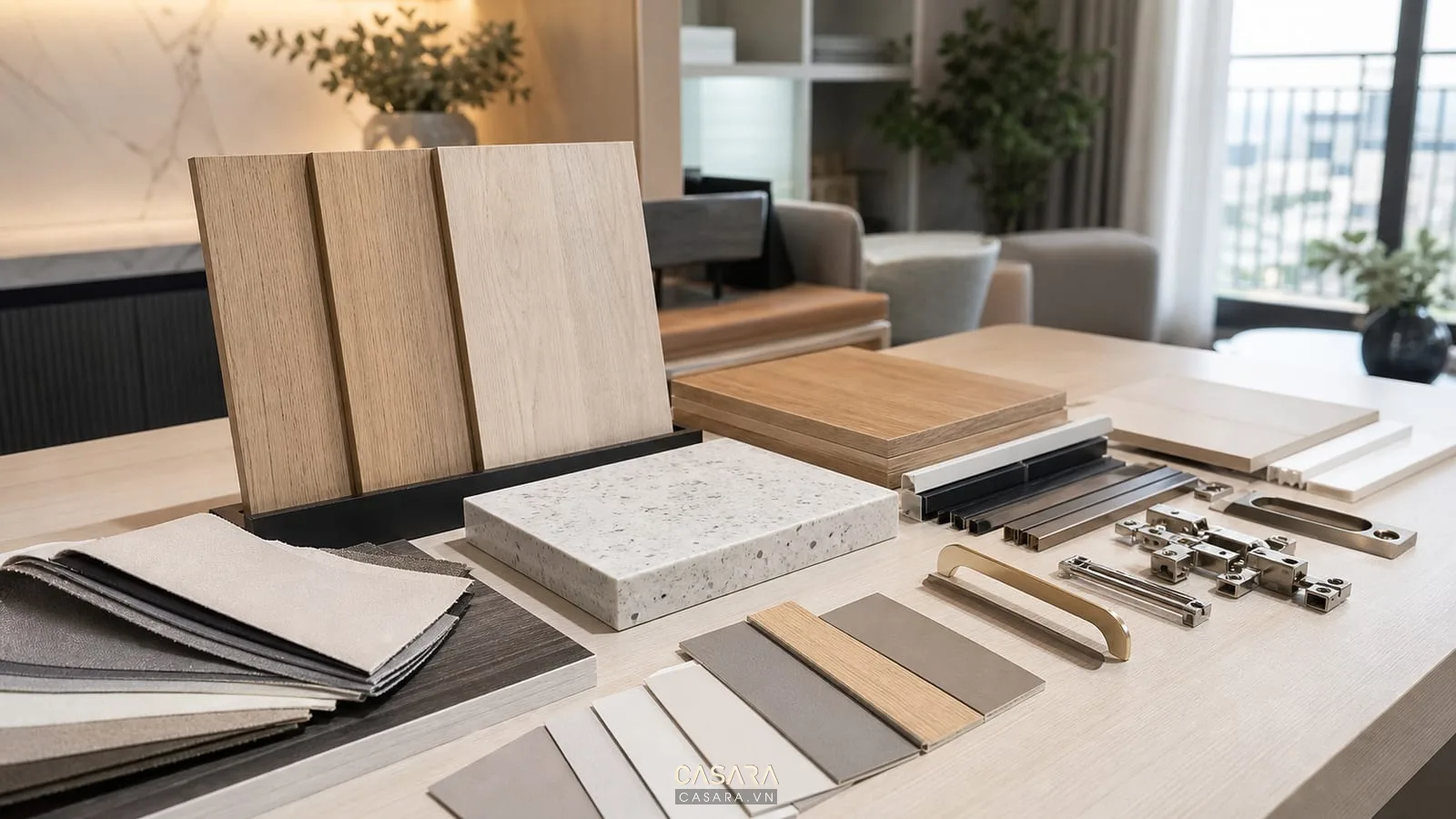 Vật liệu và phụ kiện cho thiết kế nội thất chung cư