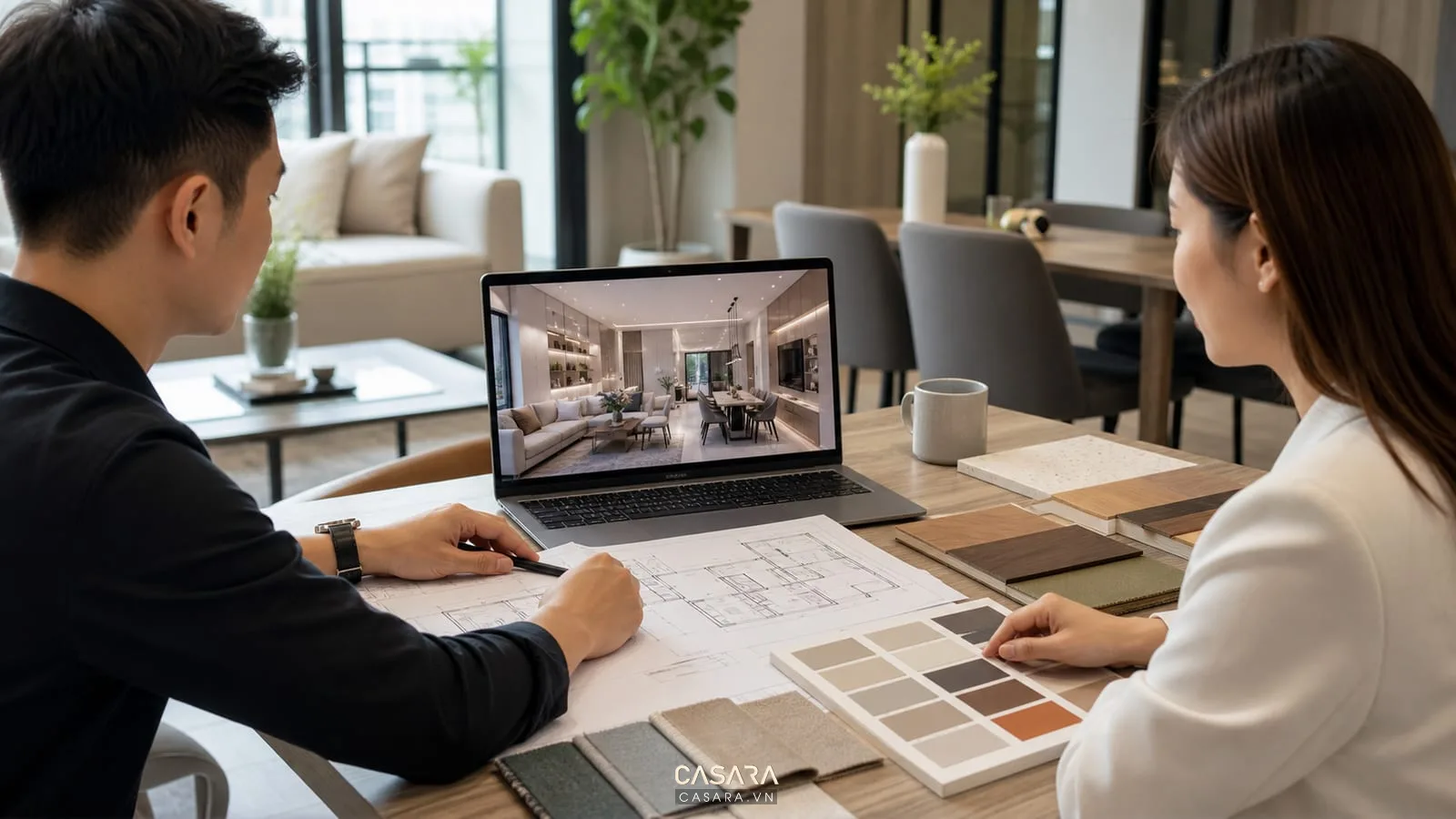 Tư vấn báo giá thiết kế nội thất chung cư trên bản vẽ
