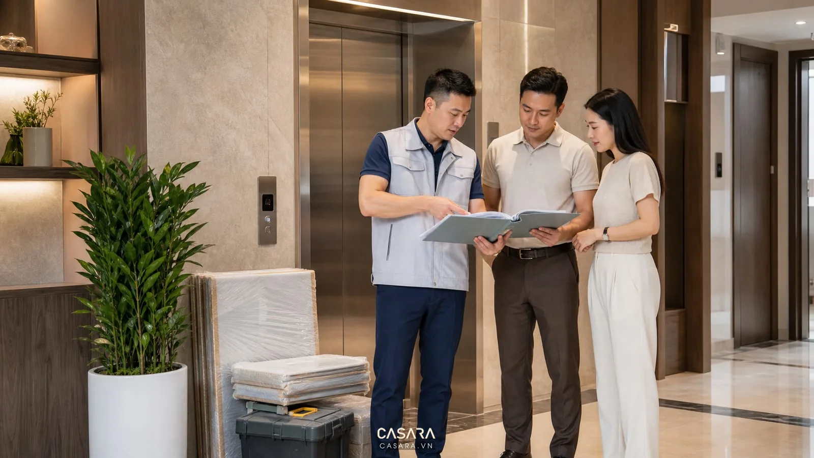 ban quản lý kiểm tra giấy phép thi công nội thất chung cư