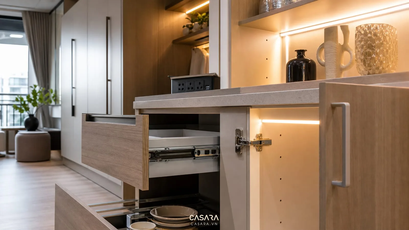 phụ kiện nội thất chung cư cho tủ bếp và tủ áo