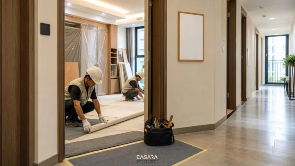 Quy định giờ thi công ở chung cư với căn hộ đang cải tạo nội thất và biển thông báo thi công
