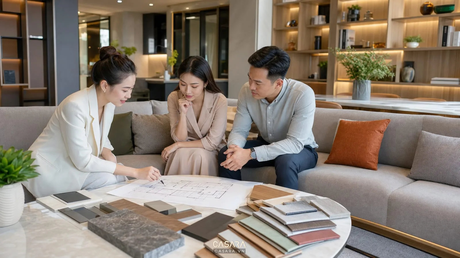 Tư vấn thi công chung cư Đà Nẵng với bản vẽ và mẫu vật liệu nội thất