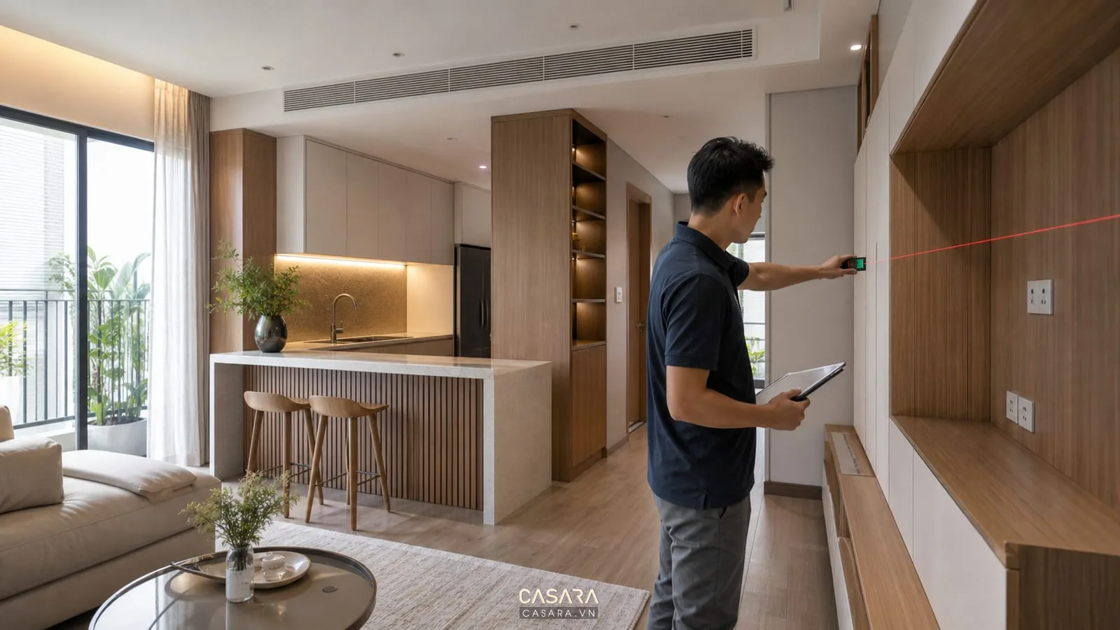 đo đạc hiện trạng trước khi thi công thiết kế nội thất chung cư