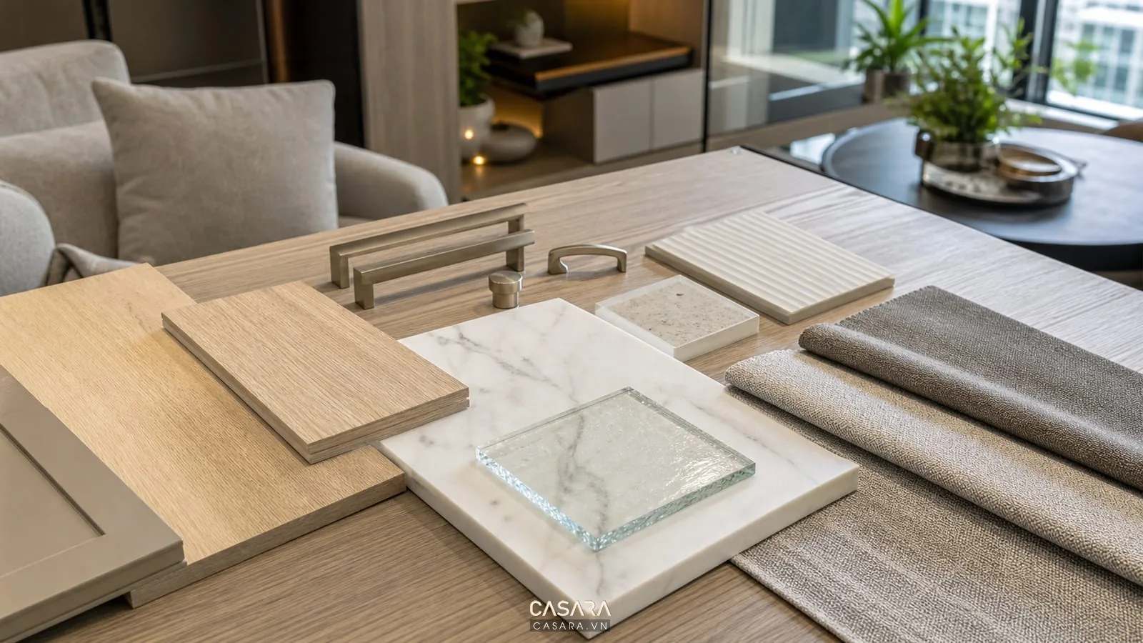 bảng vật liệu cho thiết kế chung cư phong cách hiện đại