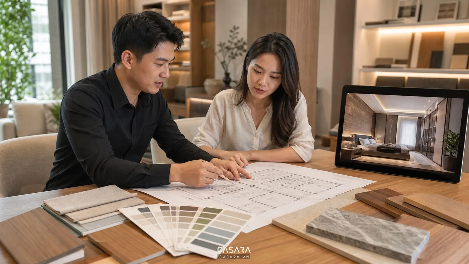 tư vấn thiết kế chung cư Melody Linh Đàm với bản vẽ và vật liệu