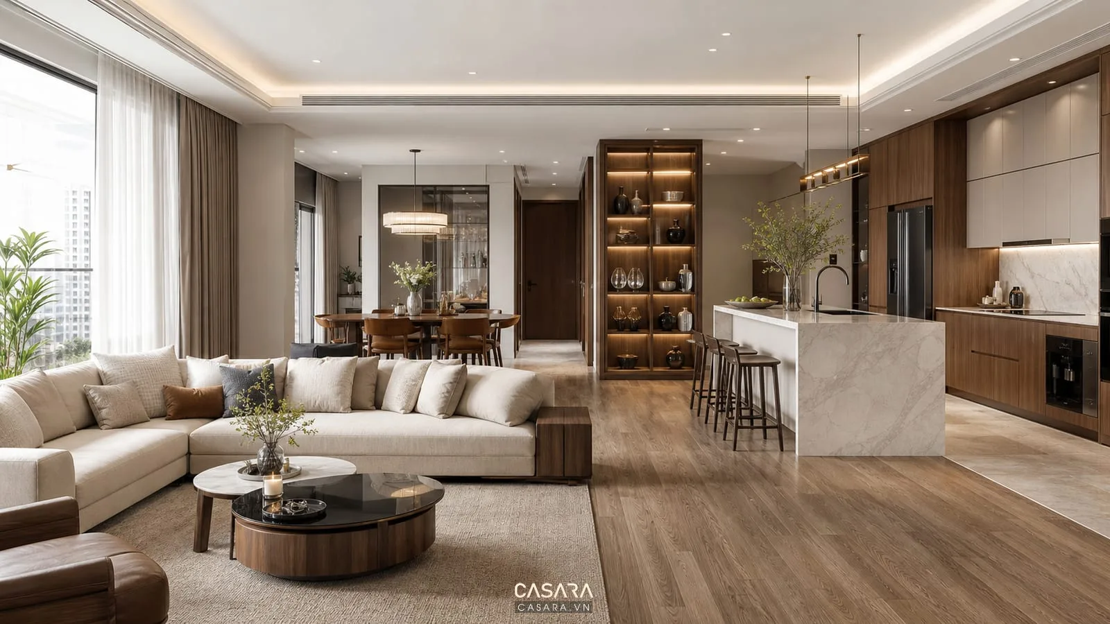 thiết kế nội thất chung cư 105m2 120m2 sang trọng