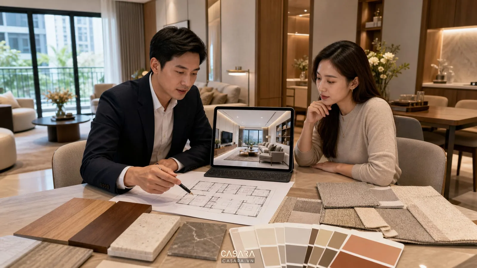 tư vấn thiết kế chung cư The One Gamuda với bản vẽ và vật liệu
