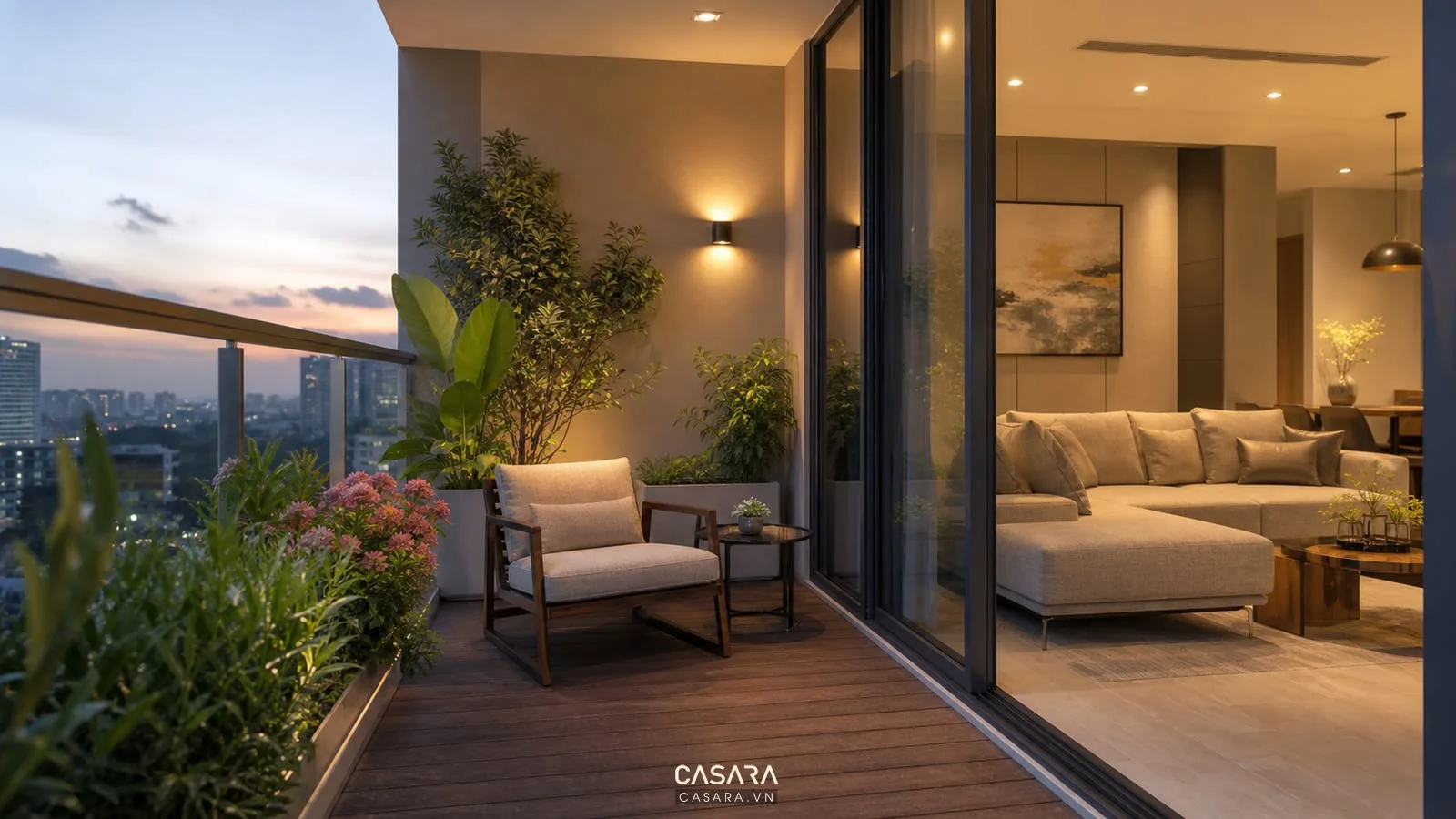 Thiết kế ban công chung cư đẹp cho căn hộ gia đình