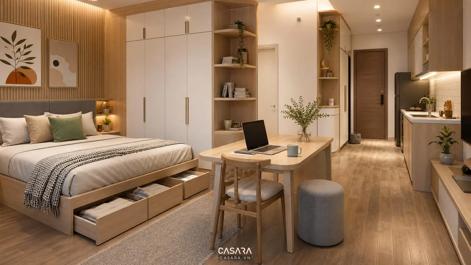 thiết kế căn hộ chung cư 36m2 nhỏ gọn và tiện nghi