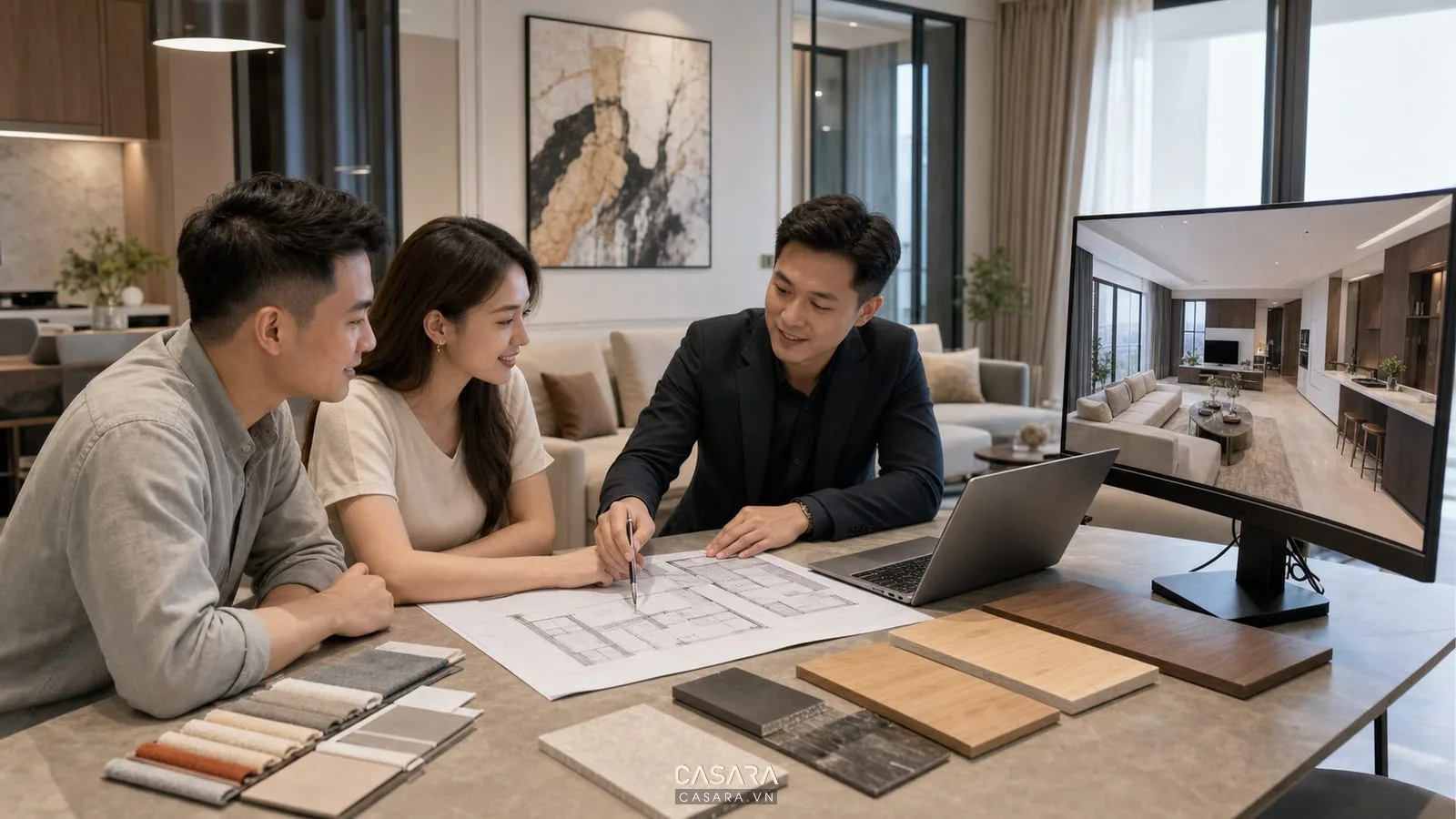 tư vấn thiết kế và thi công nội thất chung cư với mặt bằng căn hộ
