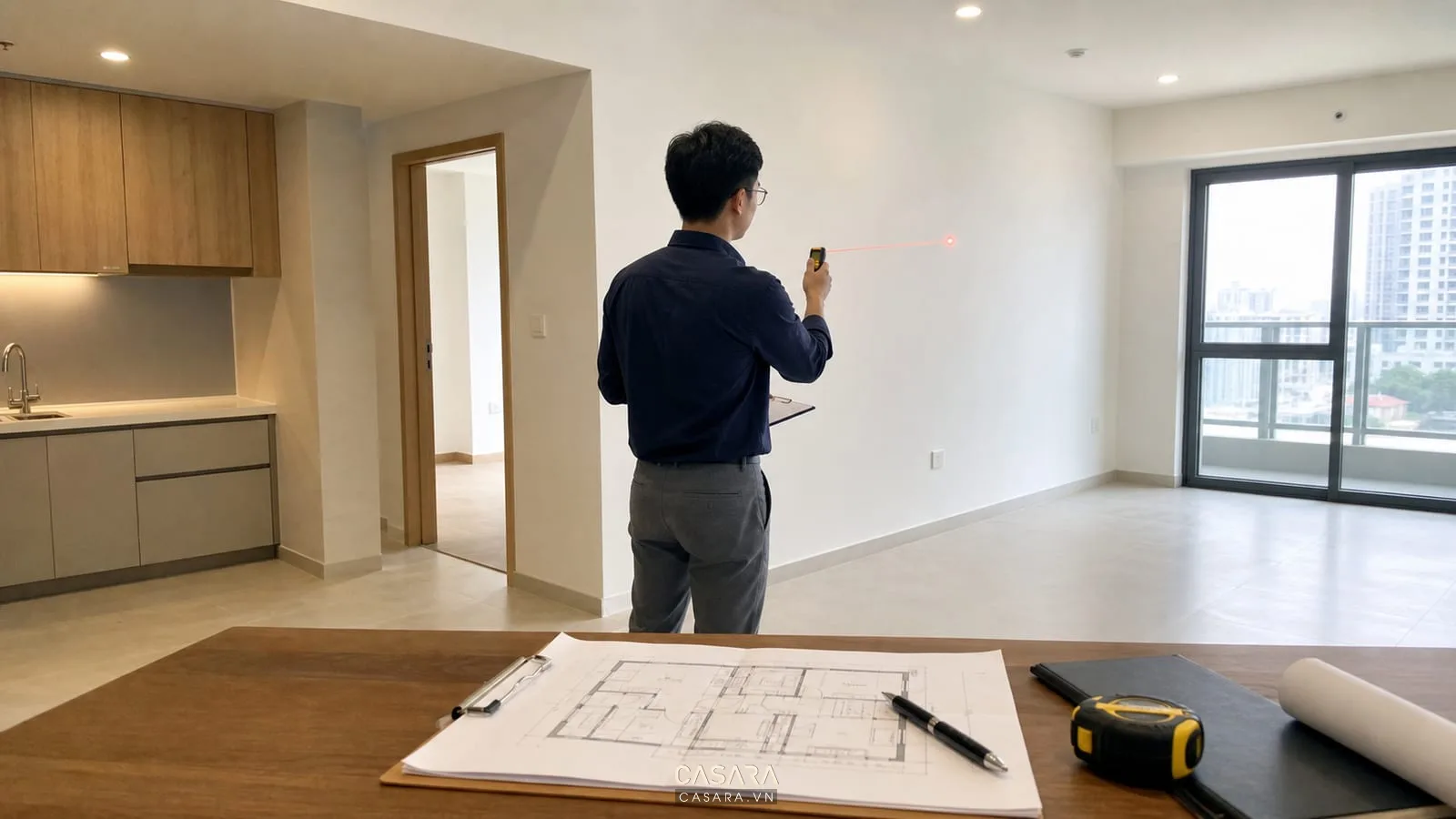 đo đạc hiện trạng căn hộ chung cư trước khi thiết kế thi công nội thất