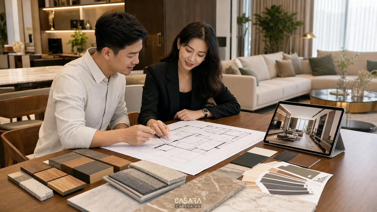 tư vấn thời gian thi công ở chung cư với bản vẽ và vật liệu