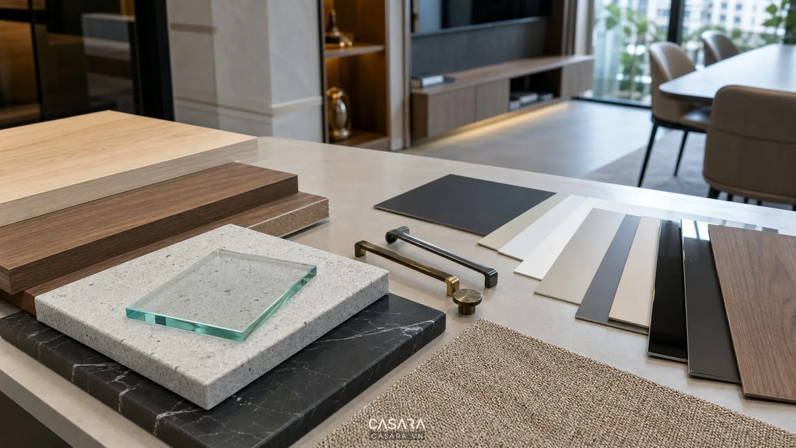 bảng vật liệu cho thiết kế nội thất chung cư